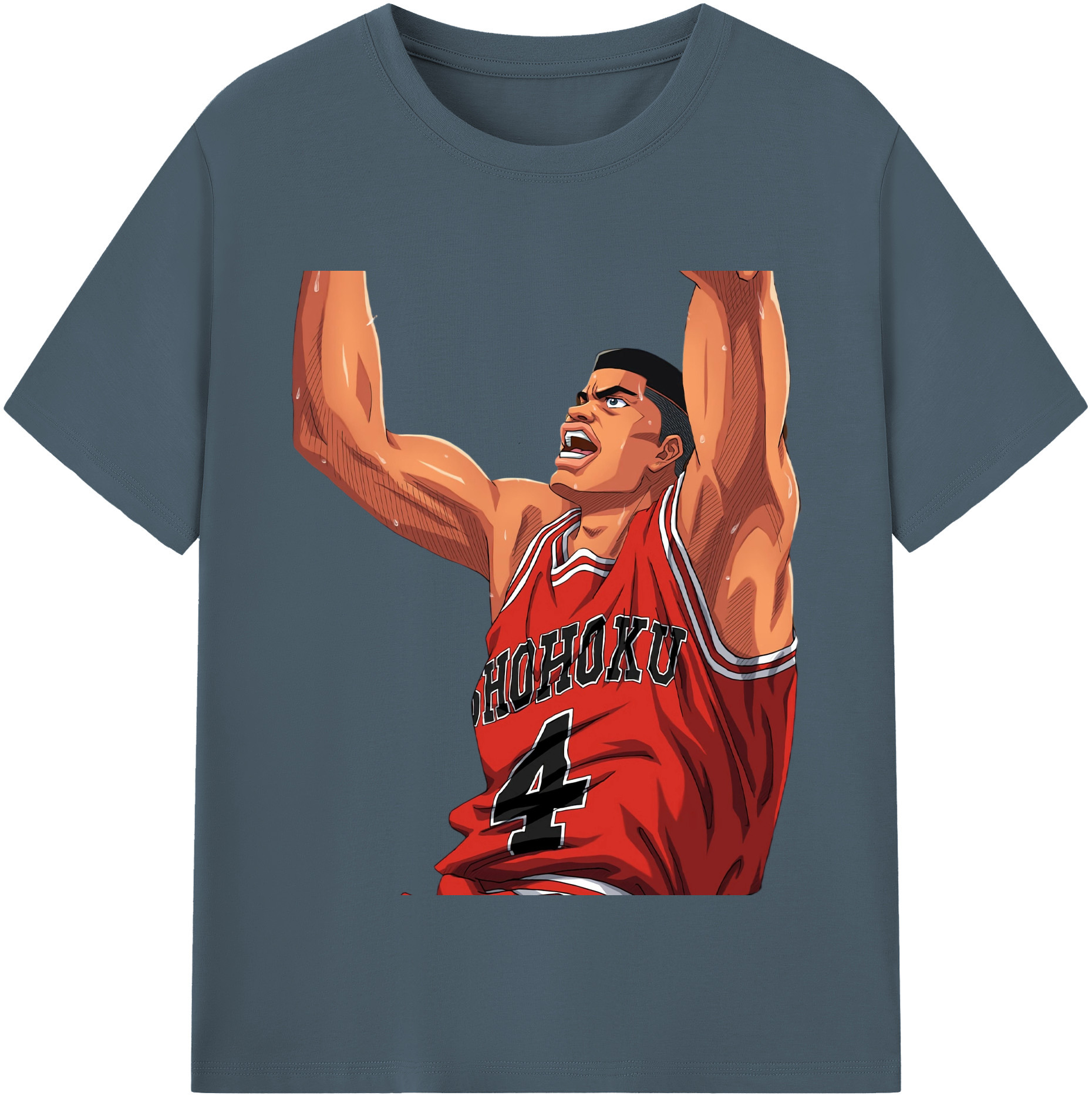 SLAM DUNK／スラムダンク 綿100％半袖Tシャツ（フロントプリント）